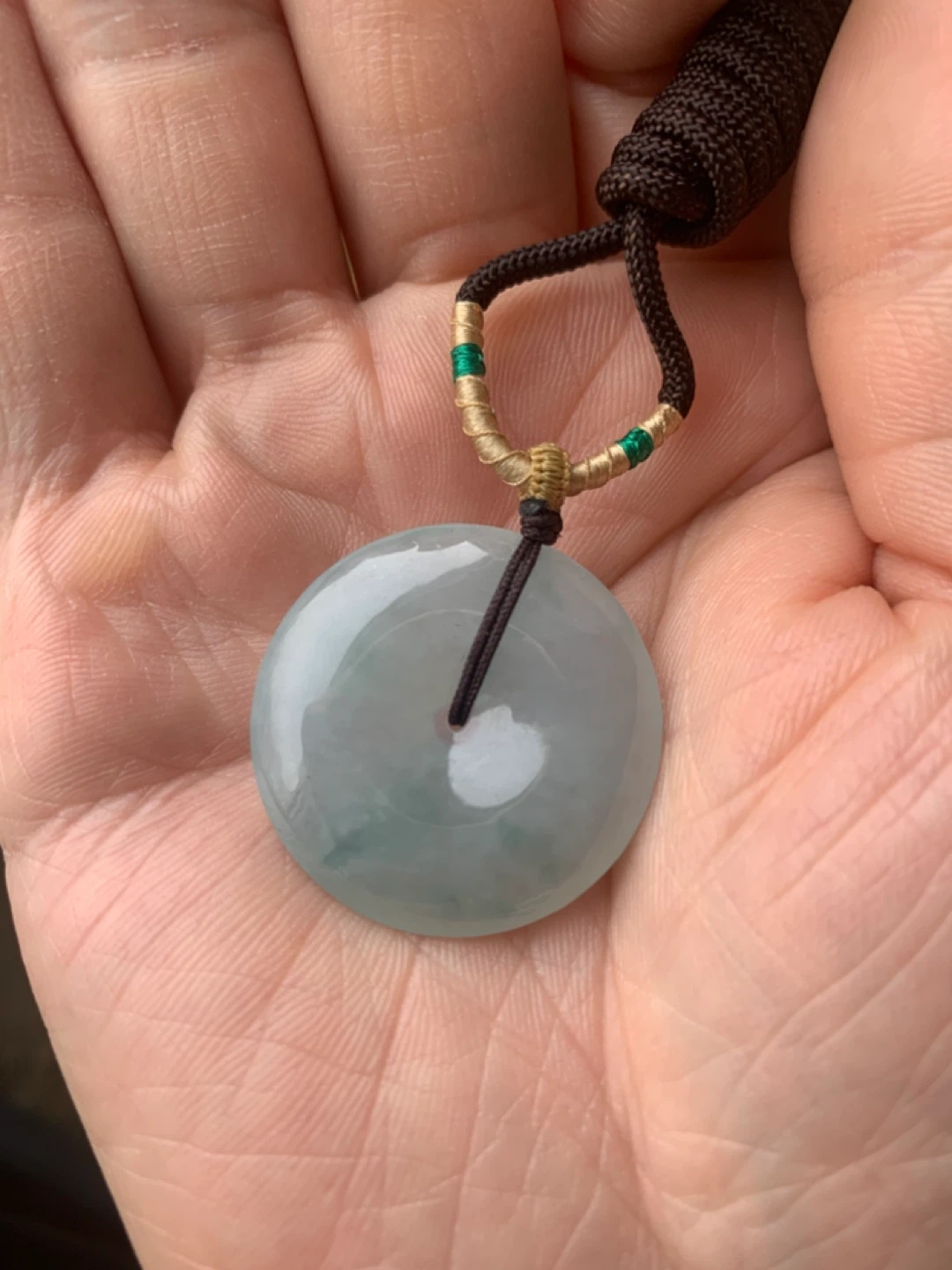30mm Icy Burmese Jadeite Ping An Kou - photo 5