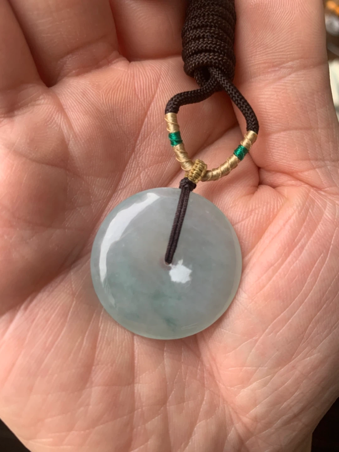 30mm Icy Burmese Jadeite Ping An Kou - photo 4
