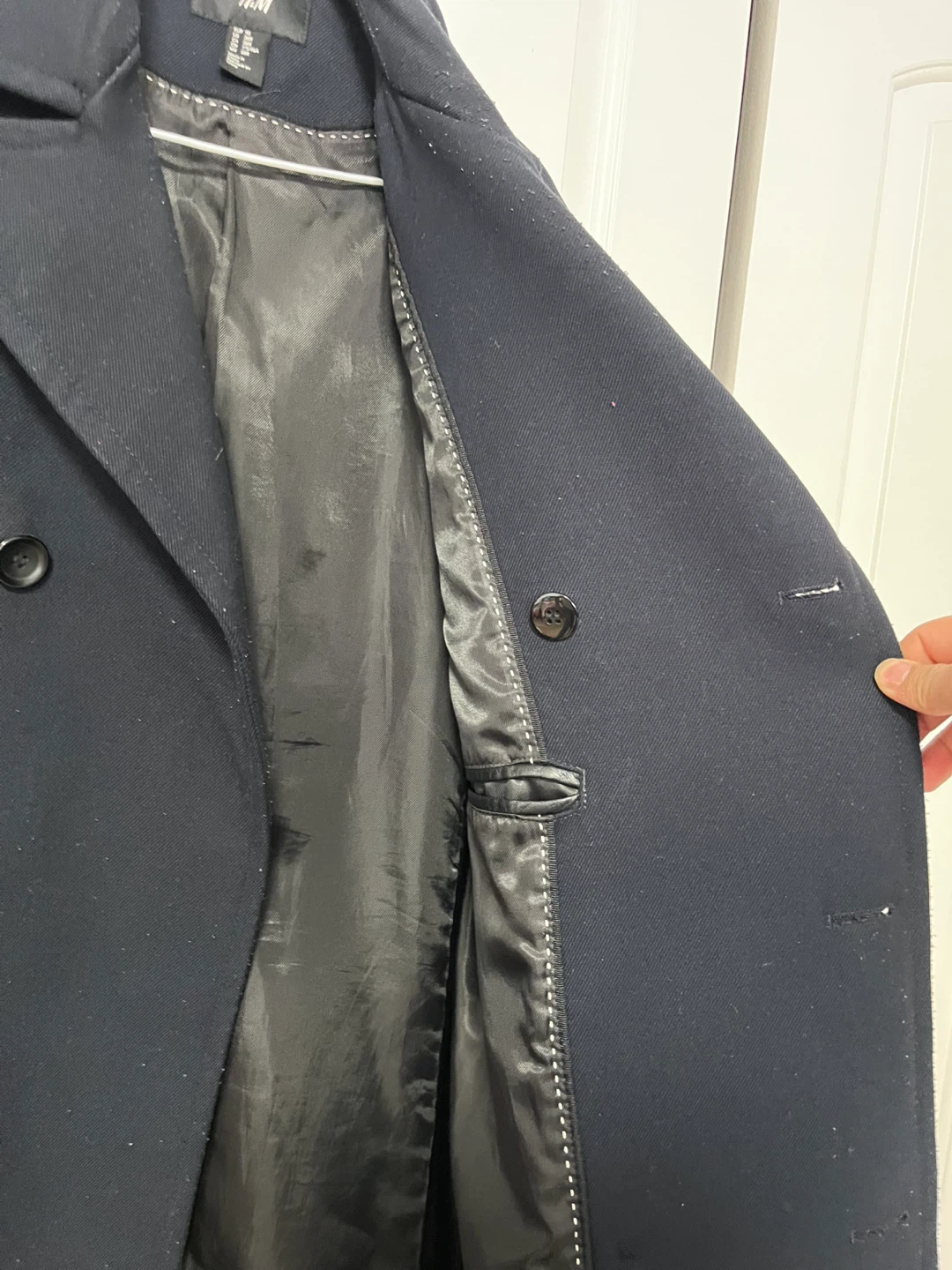 H&M Double-Breasted Wool Blend Pea Coat - photo 4