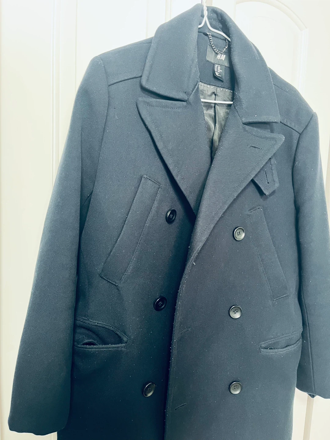 H&M Double-Breasted Wool Blend Pea Coat - photo 3