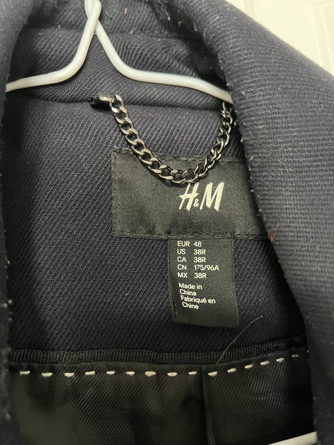H&M Double-Breasted Wool Blend Pea Coat