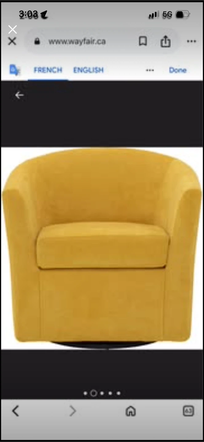 New Brand New Hansell 31" Swivel Half Barrel Chair - photo 2