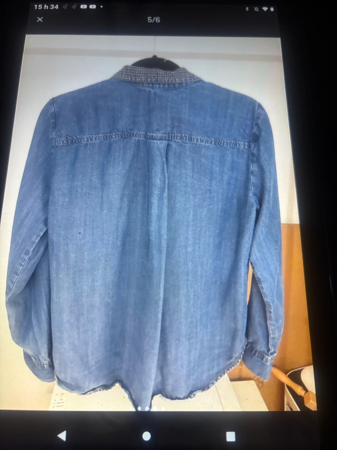 Chemisier en denim - photo 4