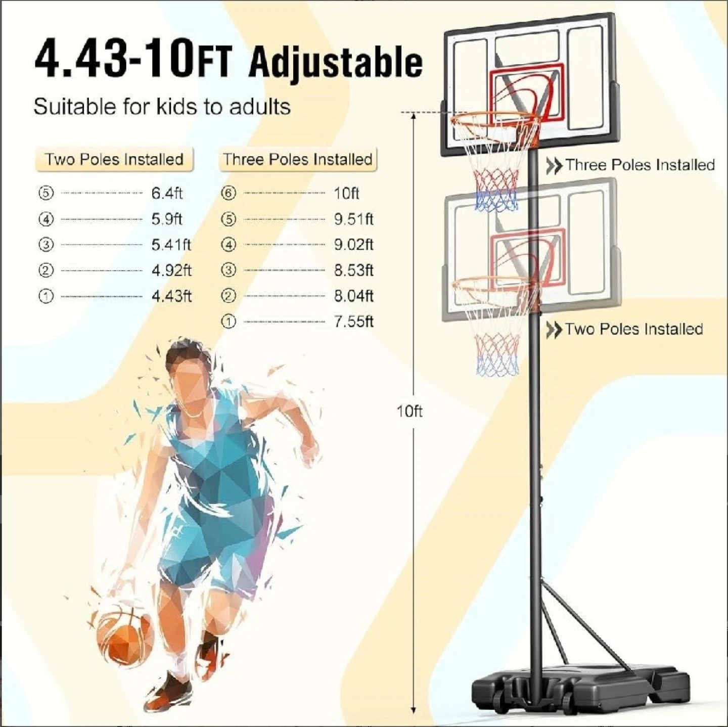 Adjustable Basketball Hoop Outdoor - photo 2