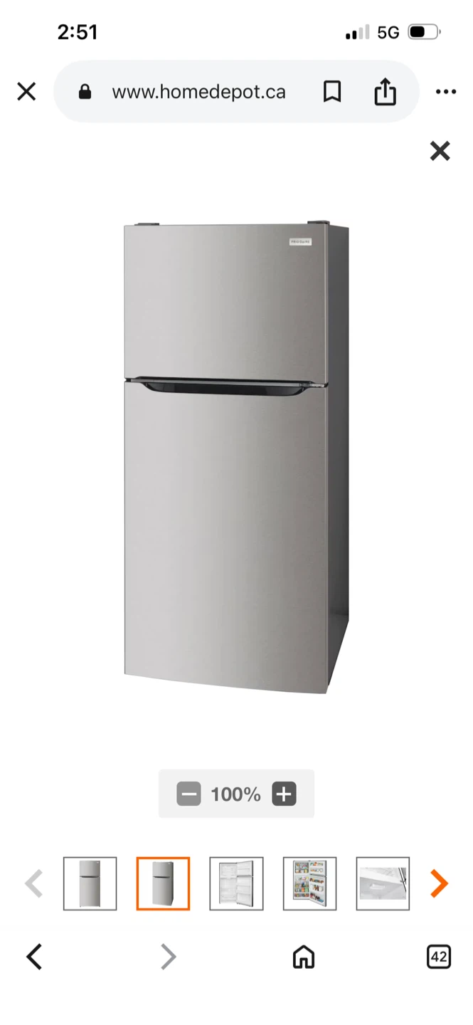 New Frigidaire 18 Cu. Ft. 30” Top Freezer Refrigerator - photo 2