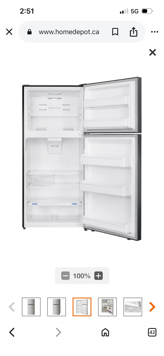 New Frigidaire 18 Cu. Ft. 30” Top Freezer Refrigerator - photo 3