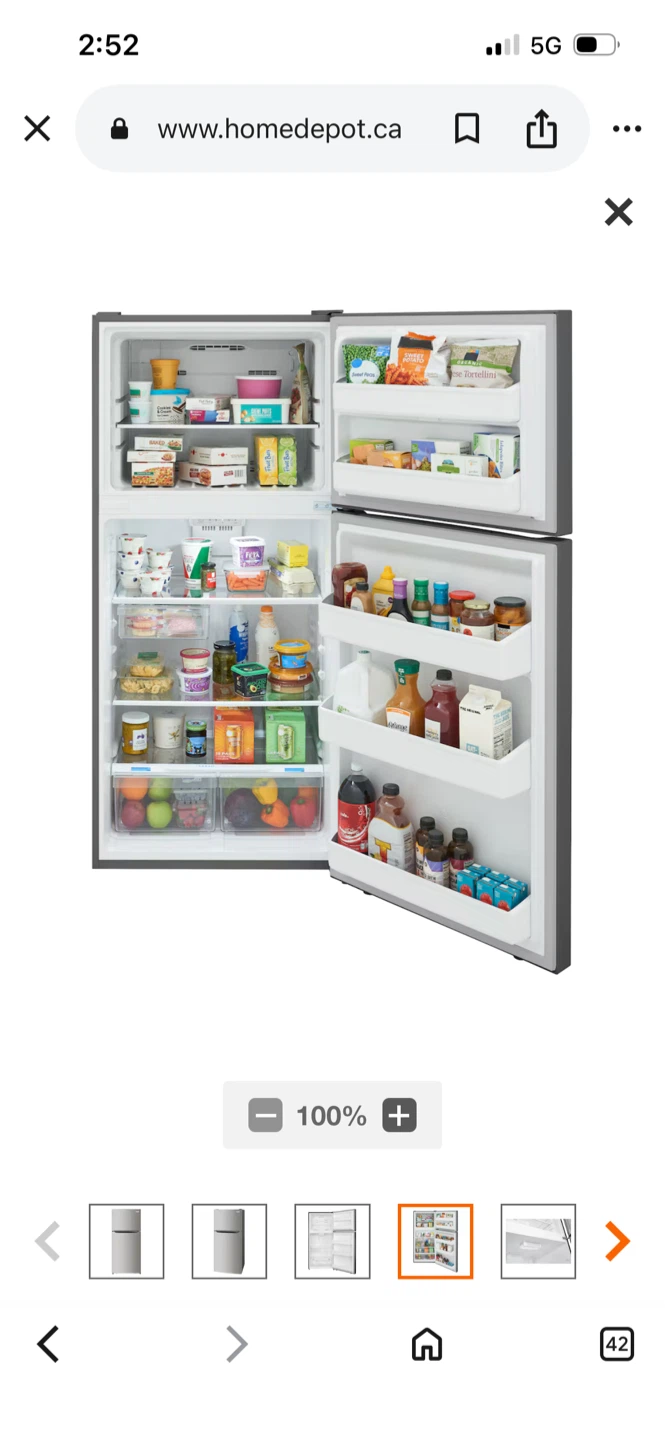 New Frigidaire 18 Cu. Ft. 30” Top Freezer Refrigerator - photo 4