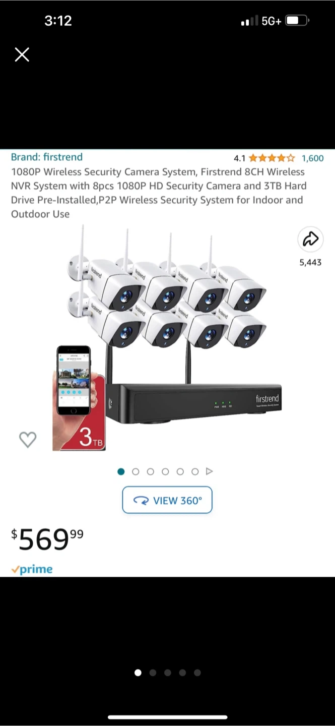 Firstrend Wireless NVR Security Camera System - 8 Channel