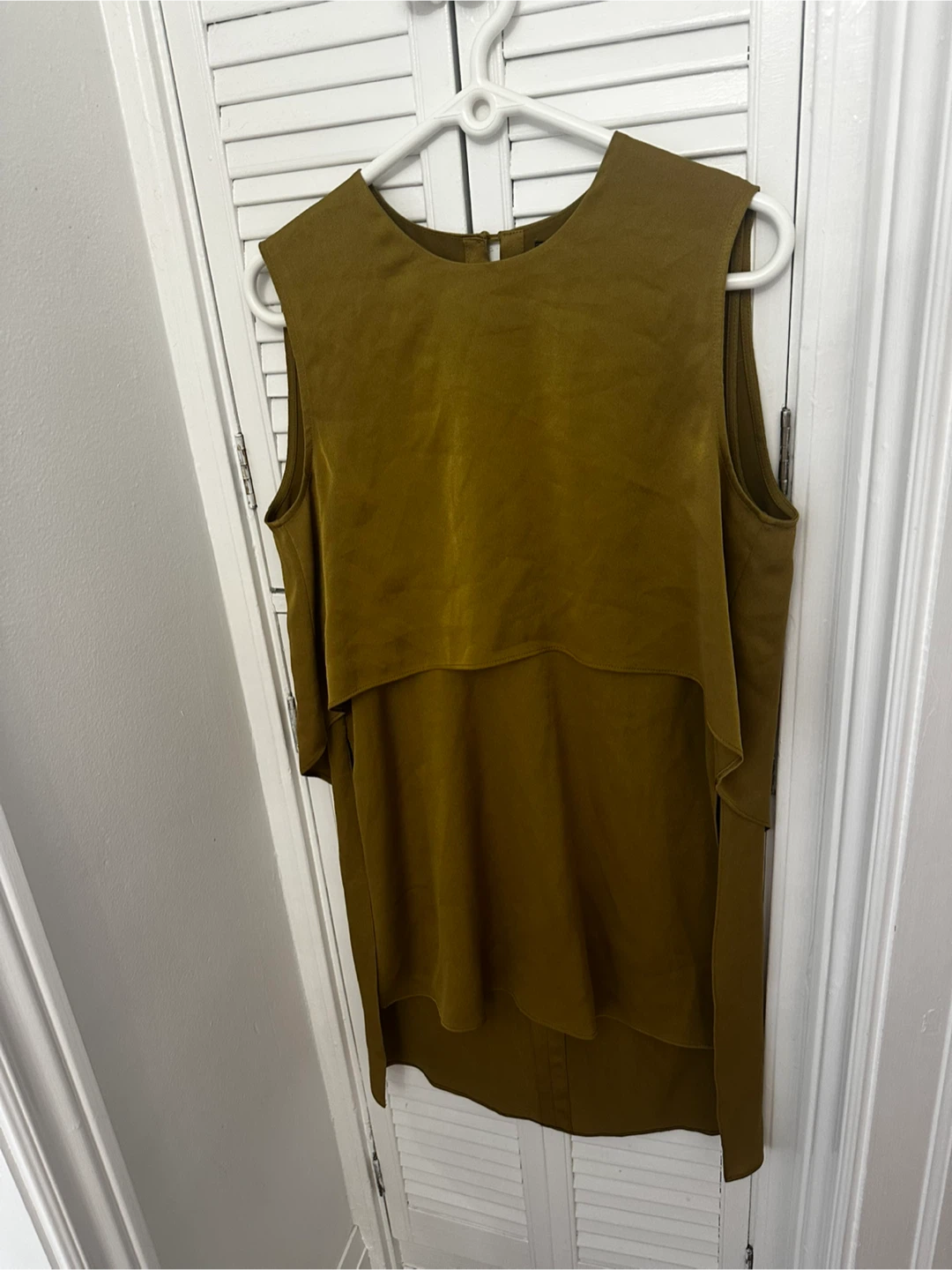 BCBG Women's Olive Green Layered Top - photo 2