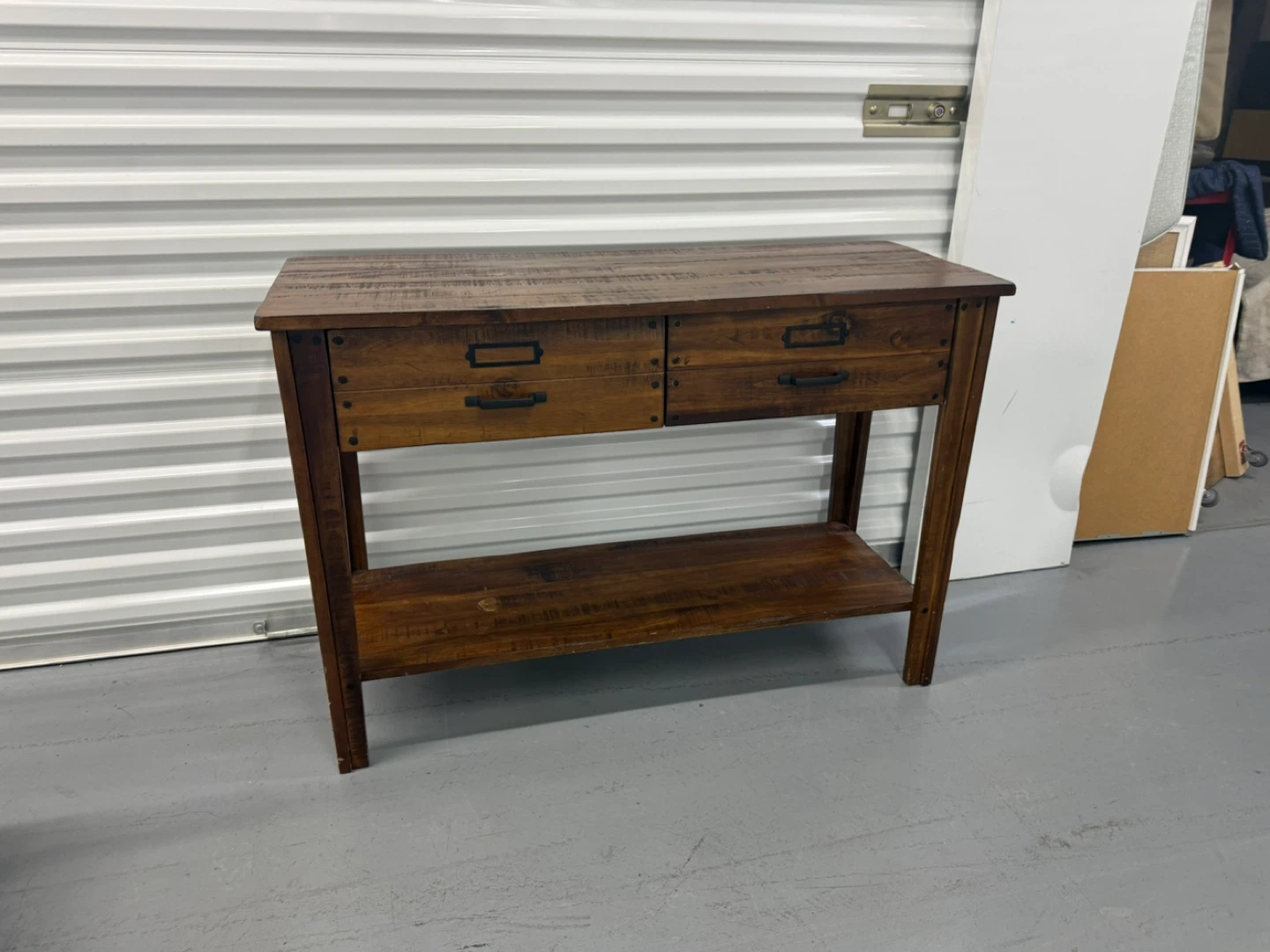 World Market Rustic Wooden Console Table with 2 Drawers - photo 2