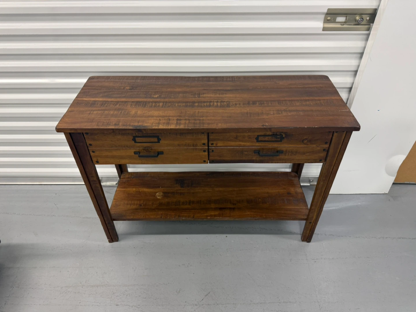 World Market Rustic Wooden Console Table with 2 Drawers - photo 3