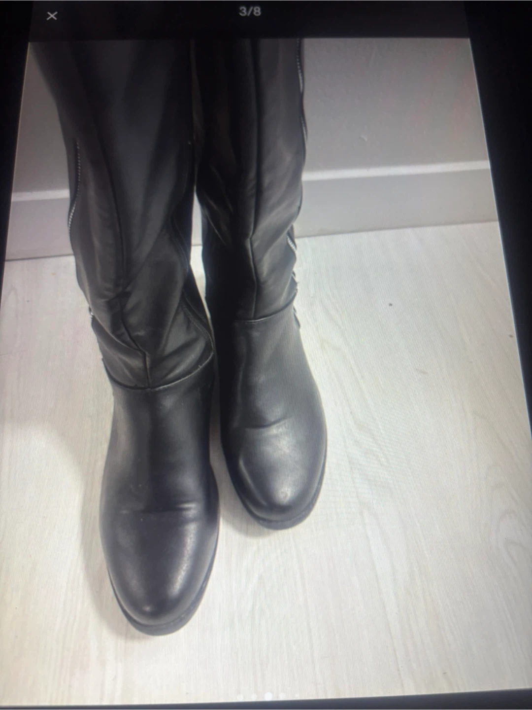 Bottes noires pour printemps à fermeture éclair pour femmes - photo 3