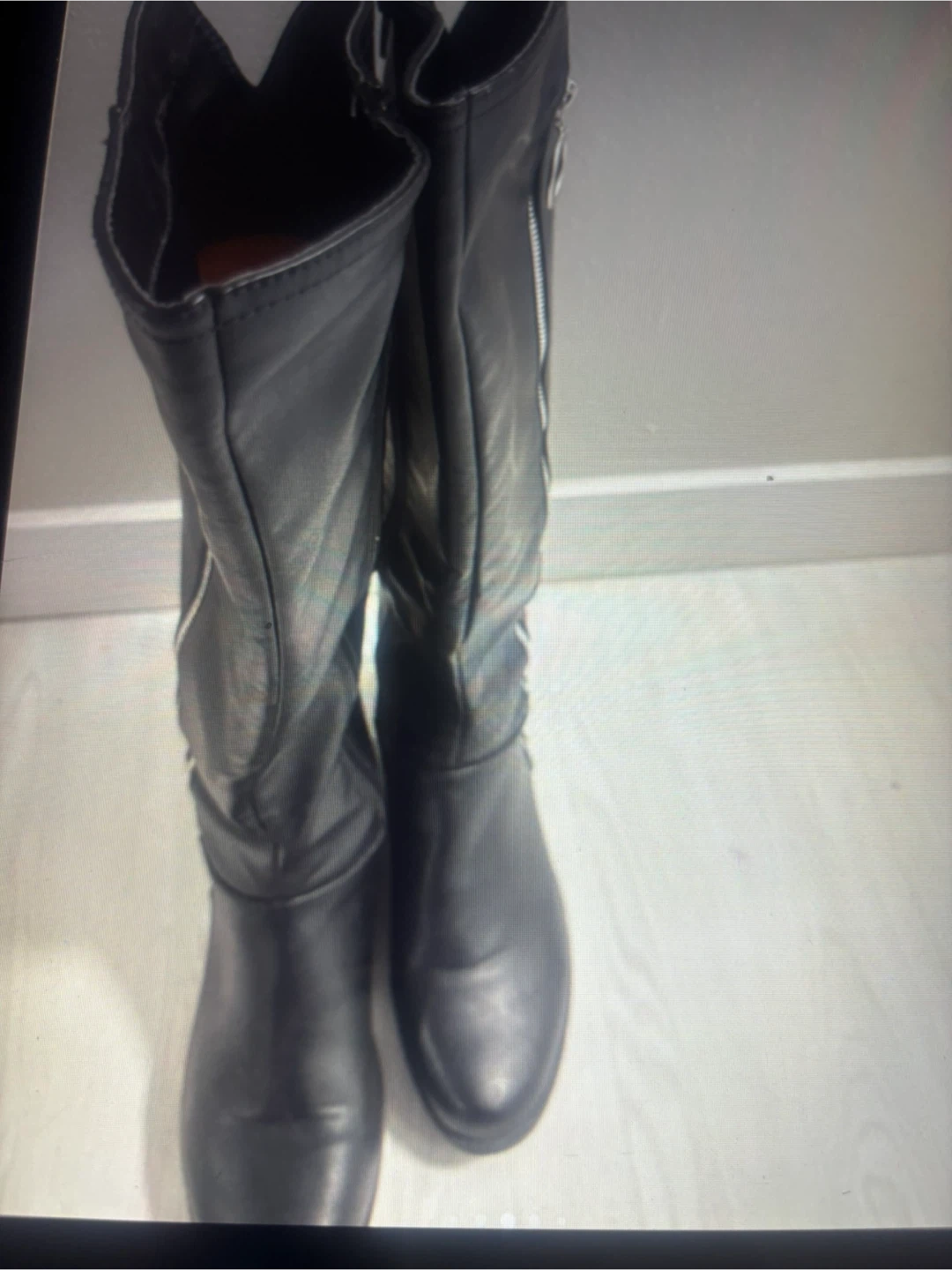 Bottes noires pour printemps à fermeture éclair pour femmes - photo 4