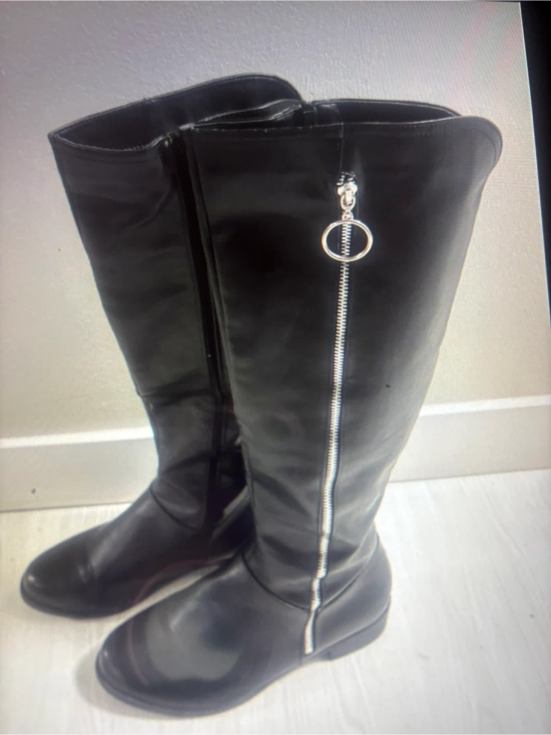 Bottes noires pour printemps à fermeture éclair pour femmes - photo 2