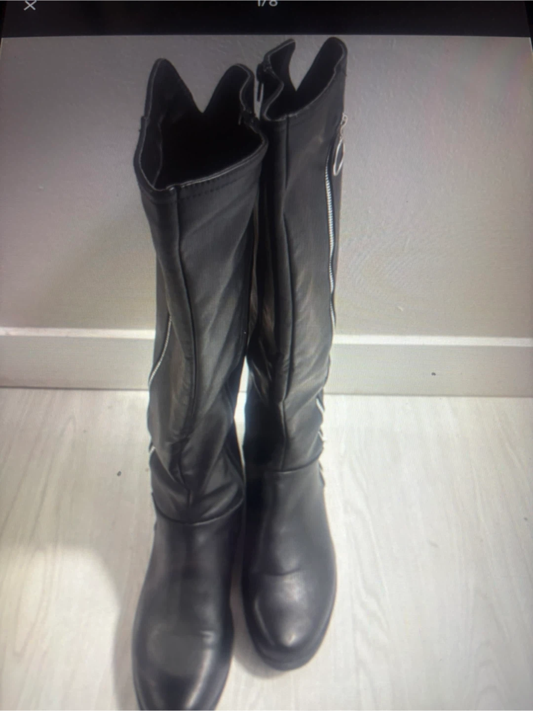 Bottes noires pour printemps à fermeture éclair pour femmes