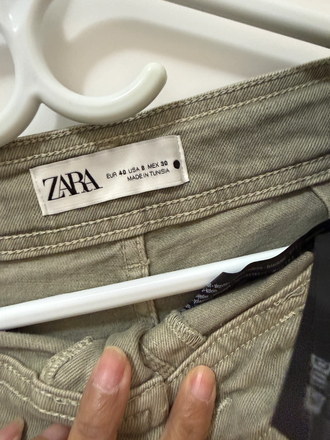 ZARA Olive Green Cargo Pants Size 8 (New with tag) - photo 3