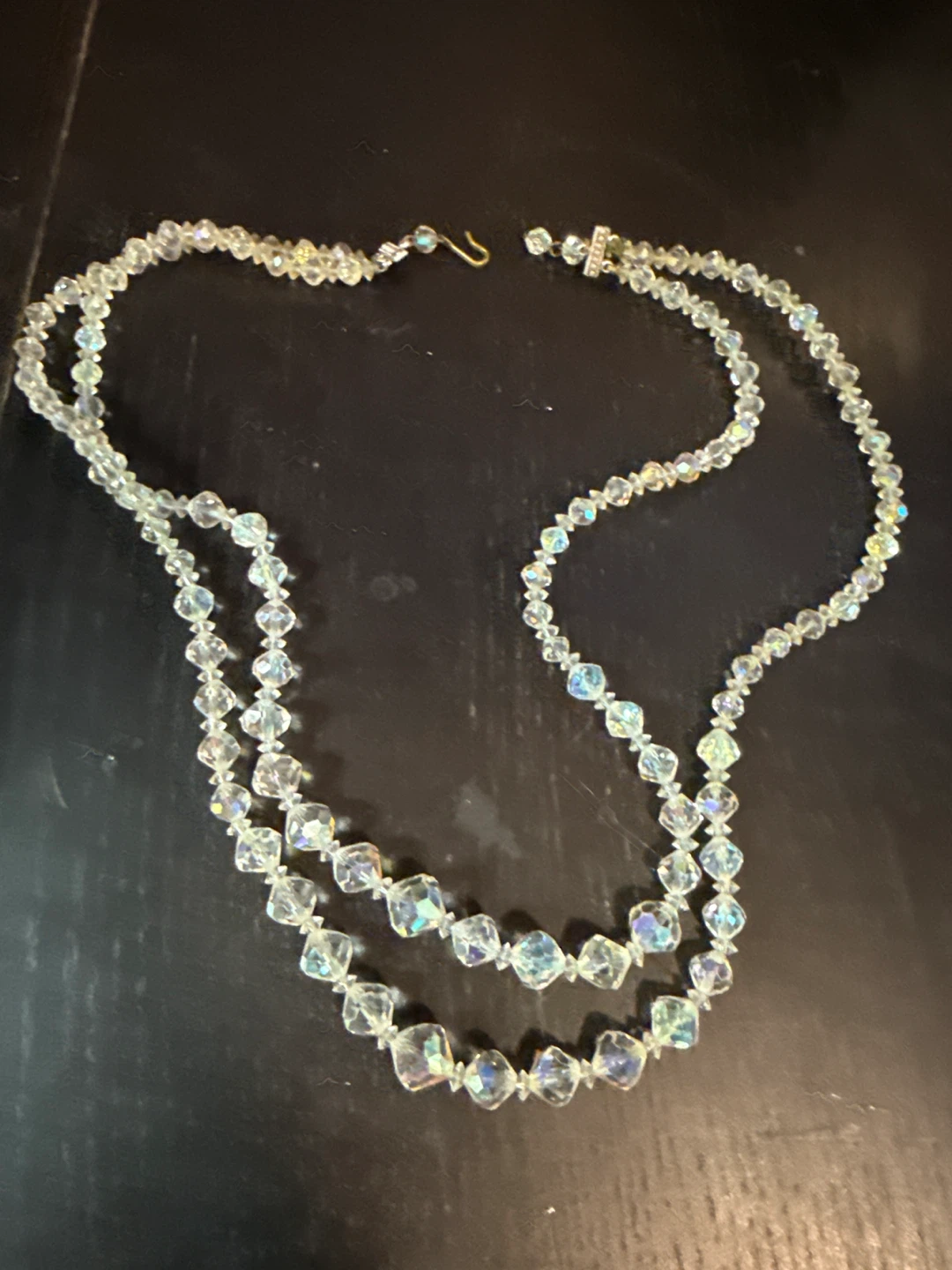 Vintage Crystal Bead Necklace and Pendant Set - photo 2