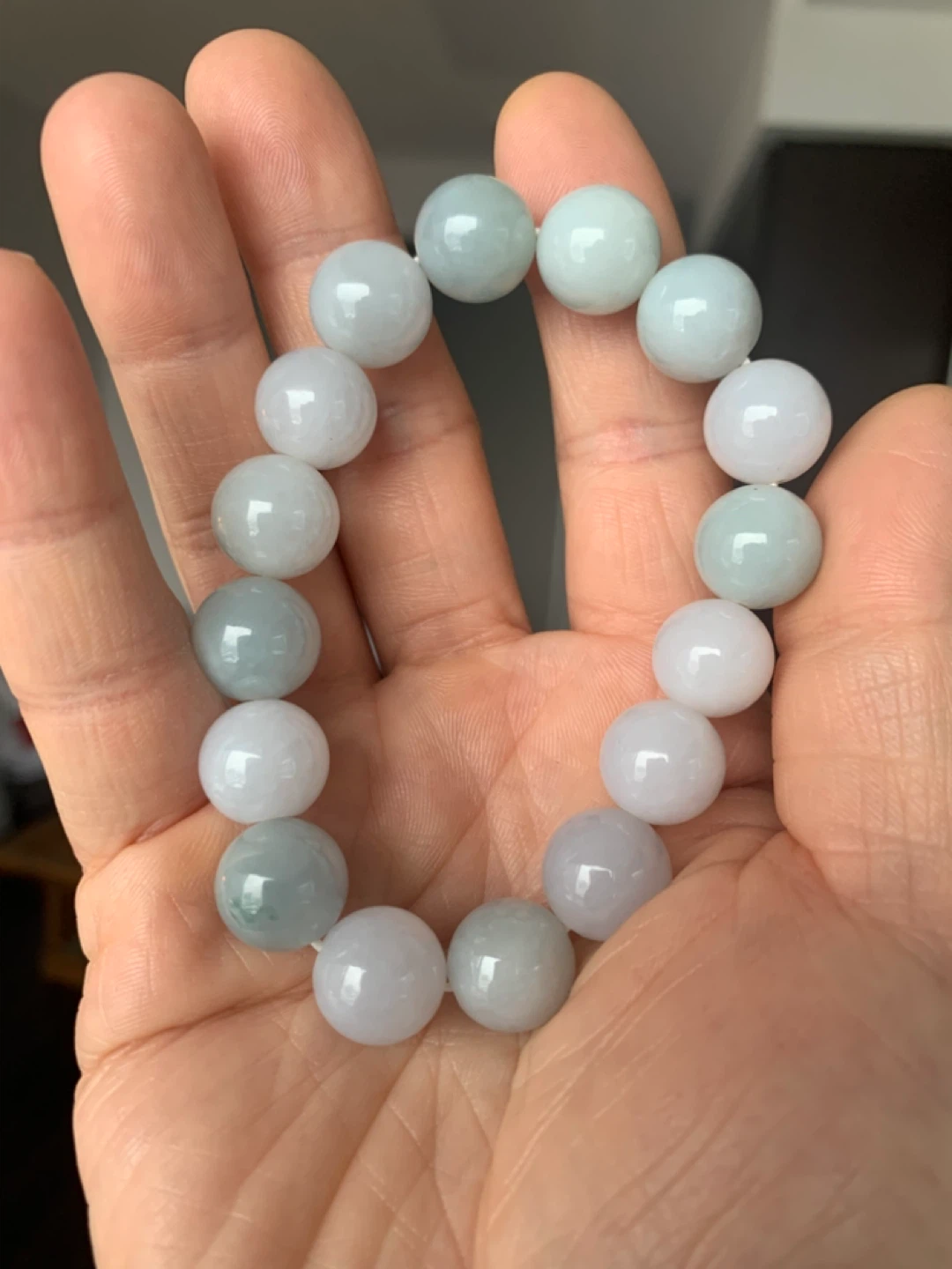 13.3mm Nuobing Burmese Jade Bracelet - photo 5