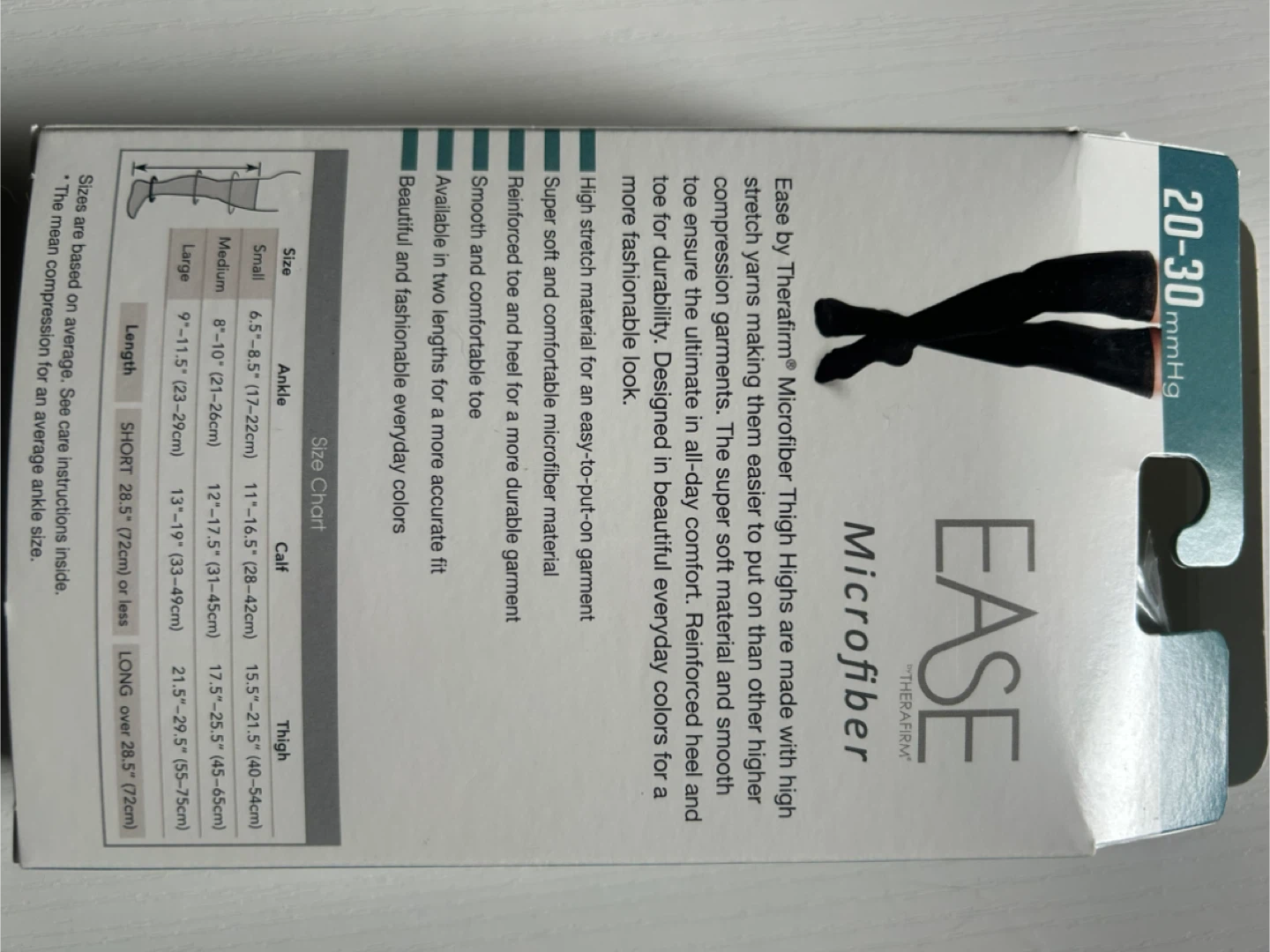 Ease Microfiber Thigh High Stockings - Black - Size Large/Long - photo 3