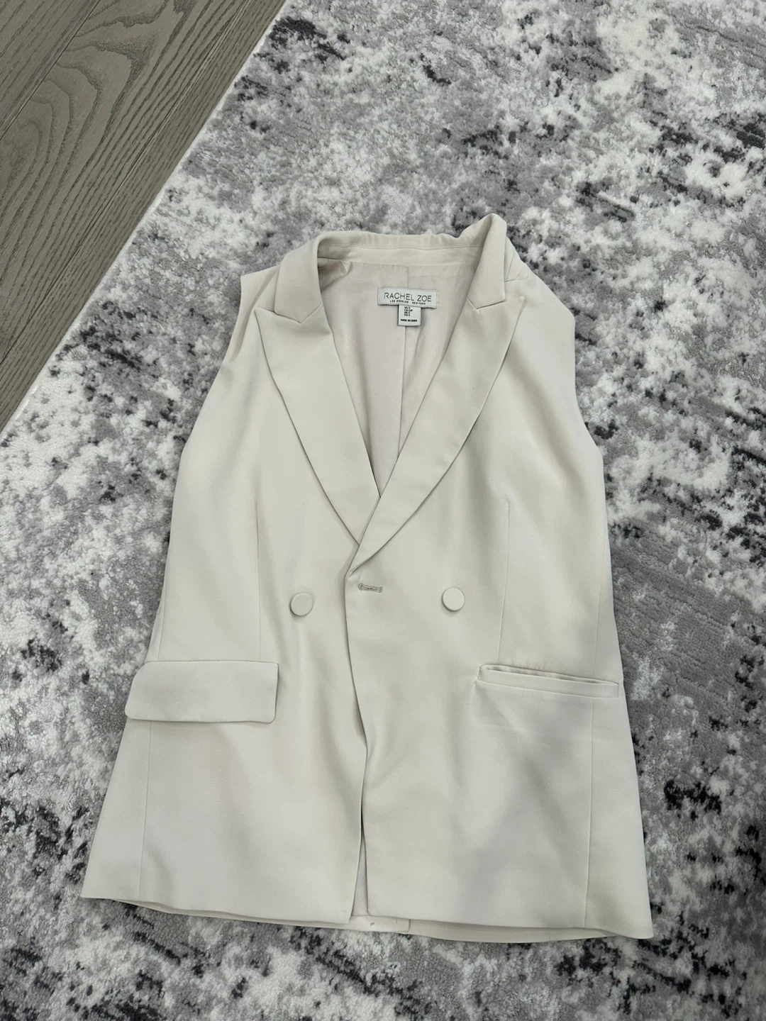 Rachel Zoe Sleeveless Blazer - Cream