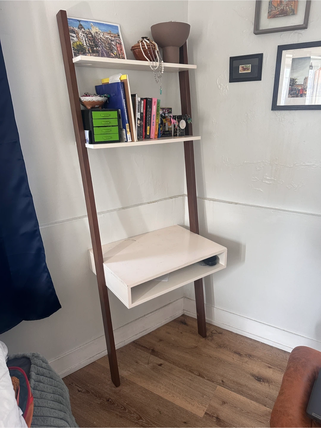 West Elm Leaning Ladder Bookshelf Desk