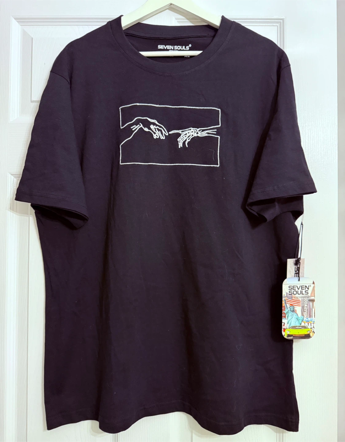 Seven Souls Black Graphic T-Shirt - Size XL