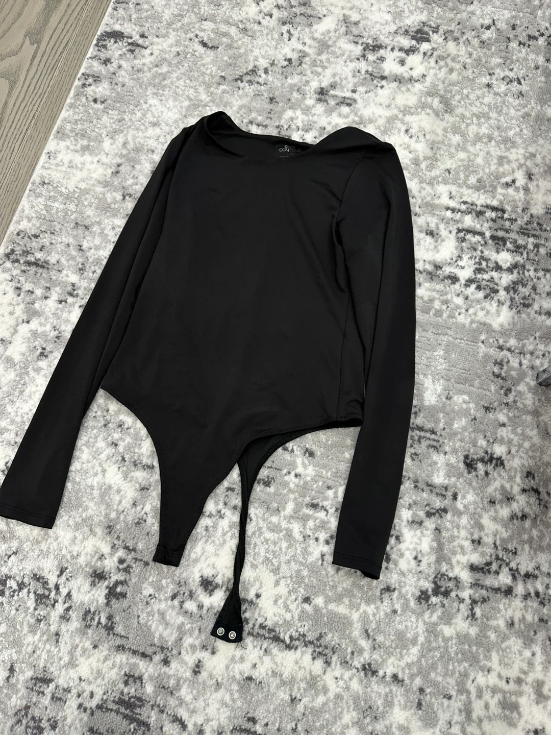 Black Long-Sleeve Bodysuit