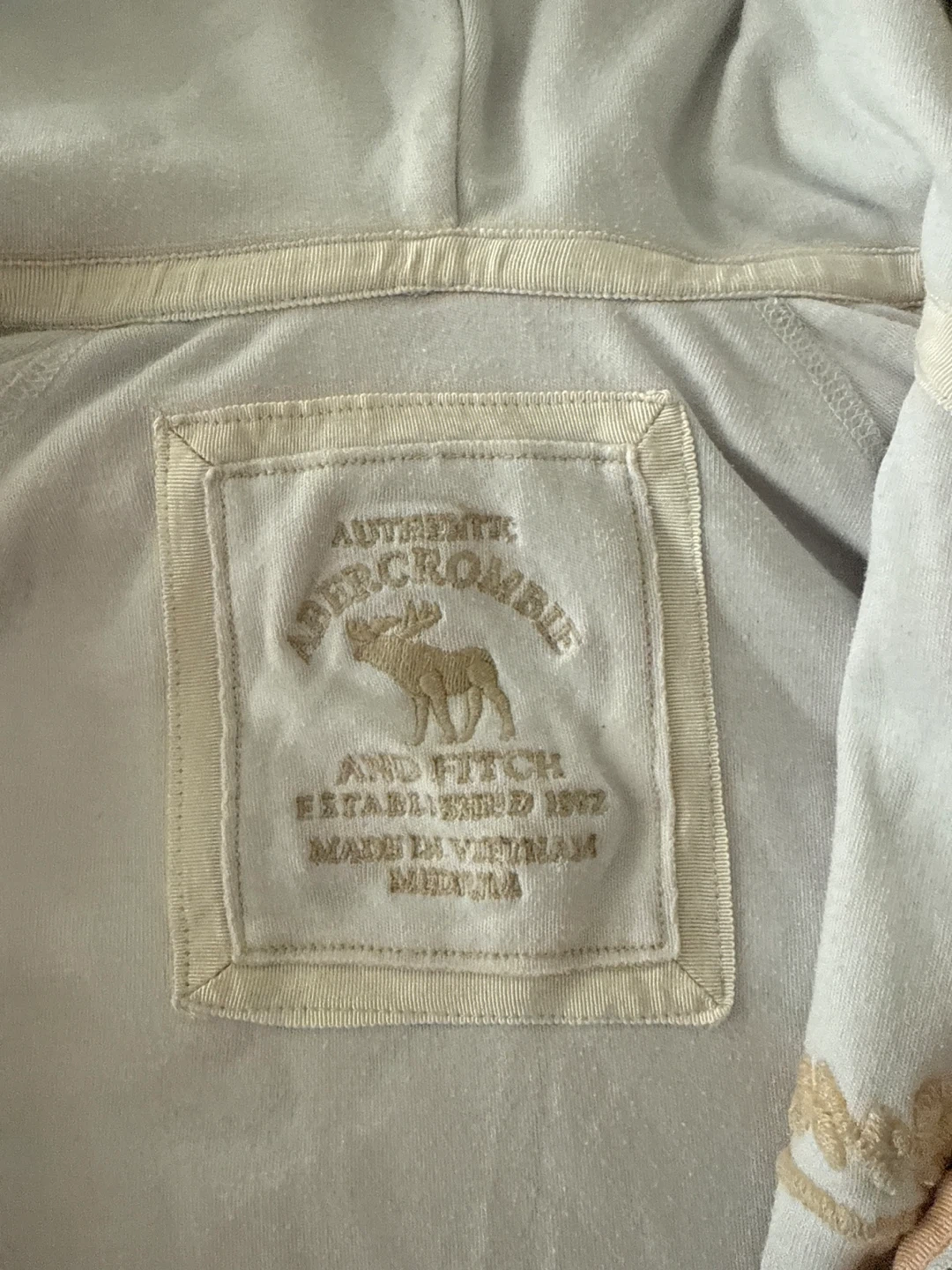 Abercrombie & Fitch Zip-Up Hoodie - Light Blue - Medium - photo 2