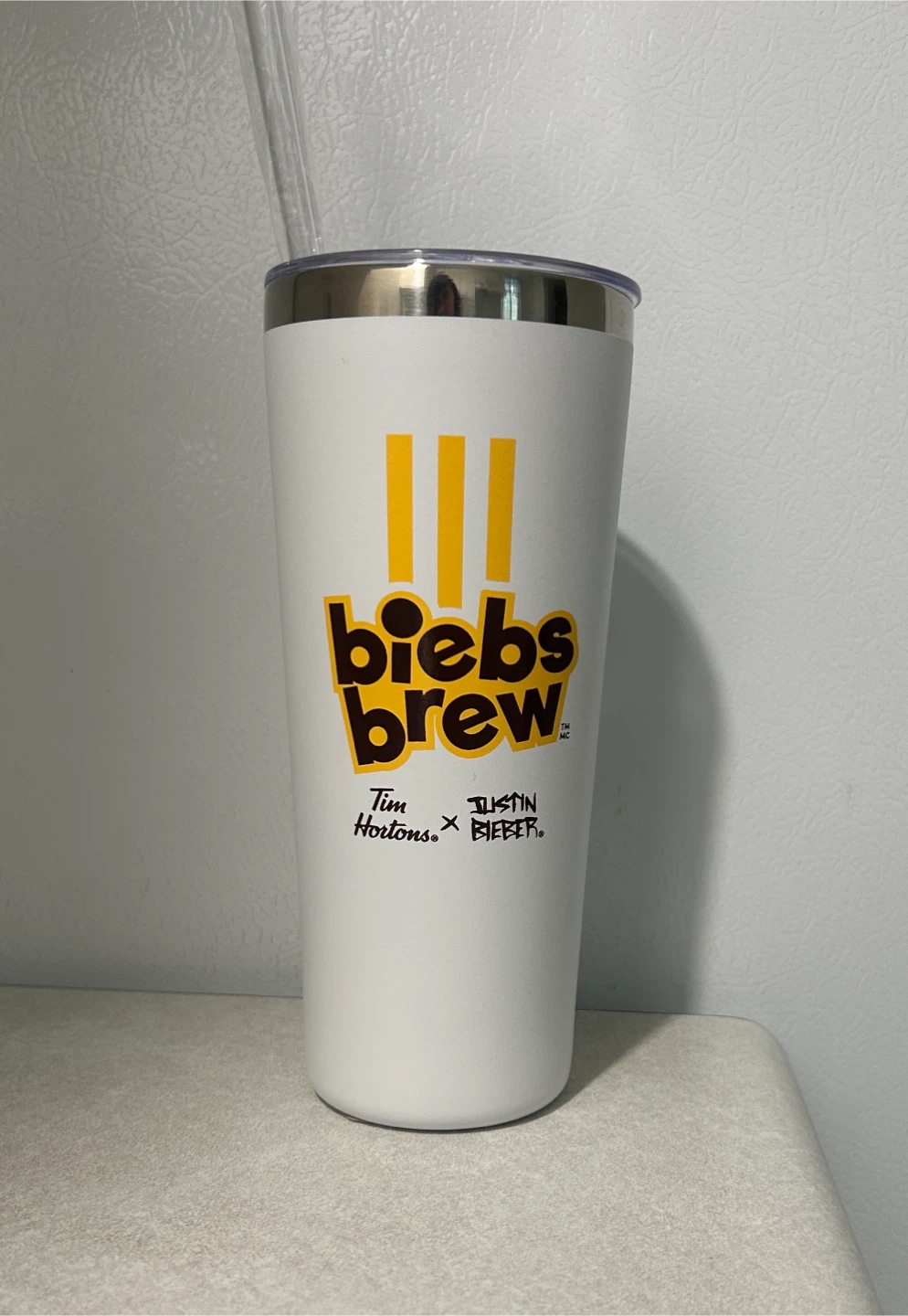 Tim Hortons x Justin Bieber Biebs Brew Tumbler 22oz