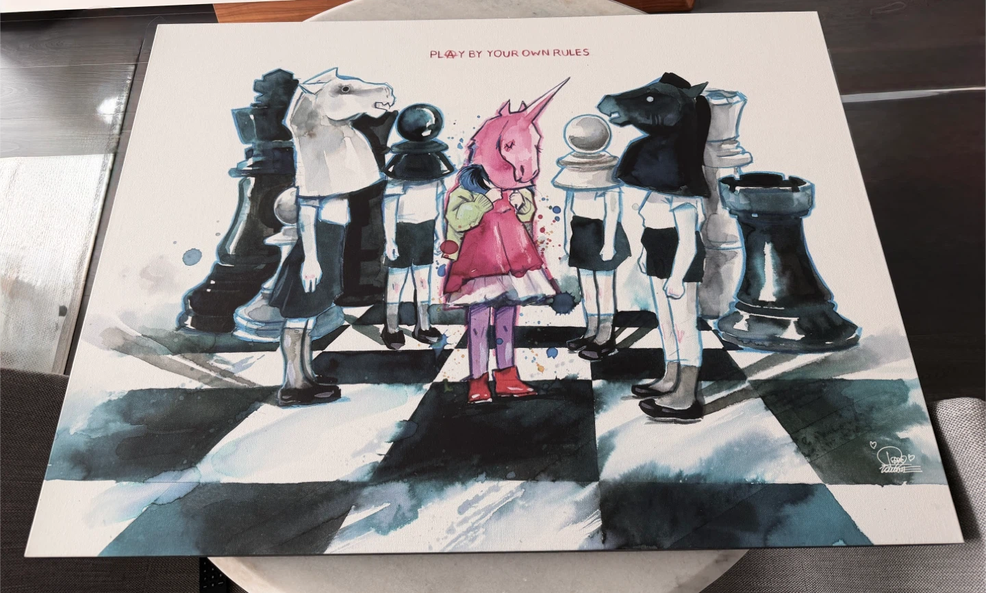“Play By Your Own Rules” Canvas Art By Lora Zombie