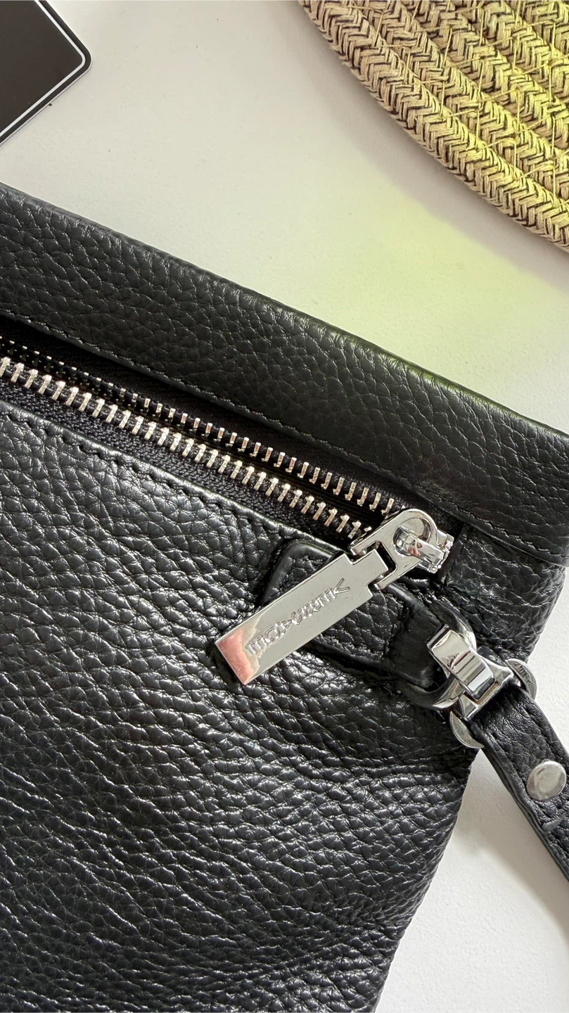 Versace Black Leather Pouch Bag with Medusa Logo - photo 5