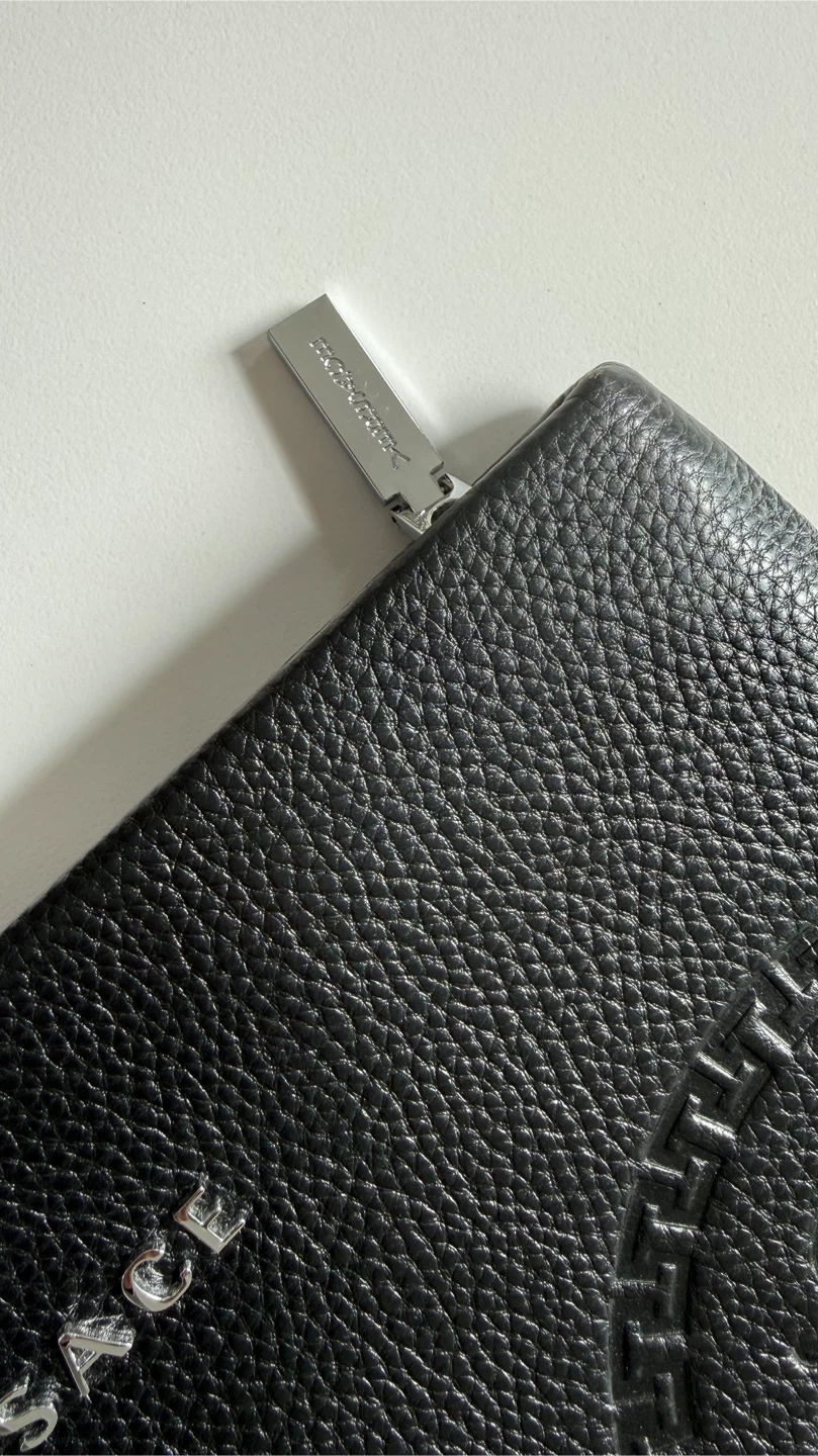 Versace Black Leather Pouch Bag with Medusa Logo - photo 2