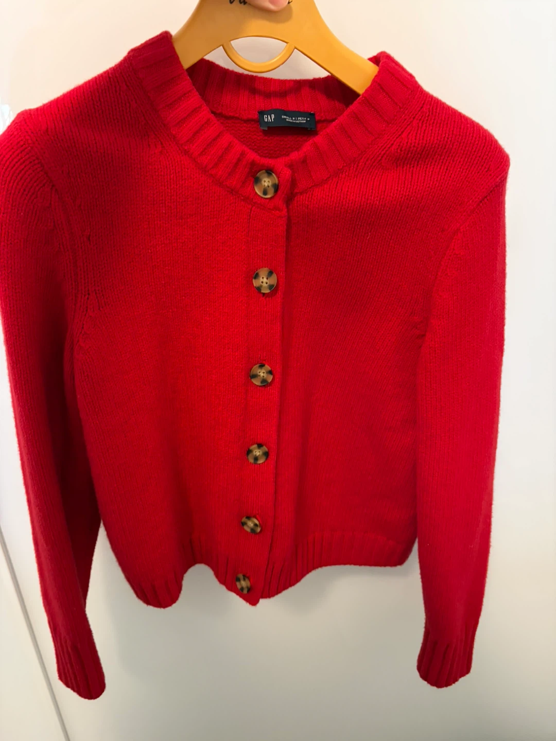 GAP Red Button-Up Cardigan - Size Small Petite - photo 2