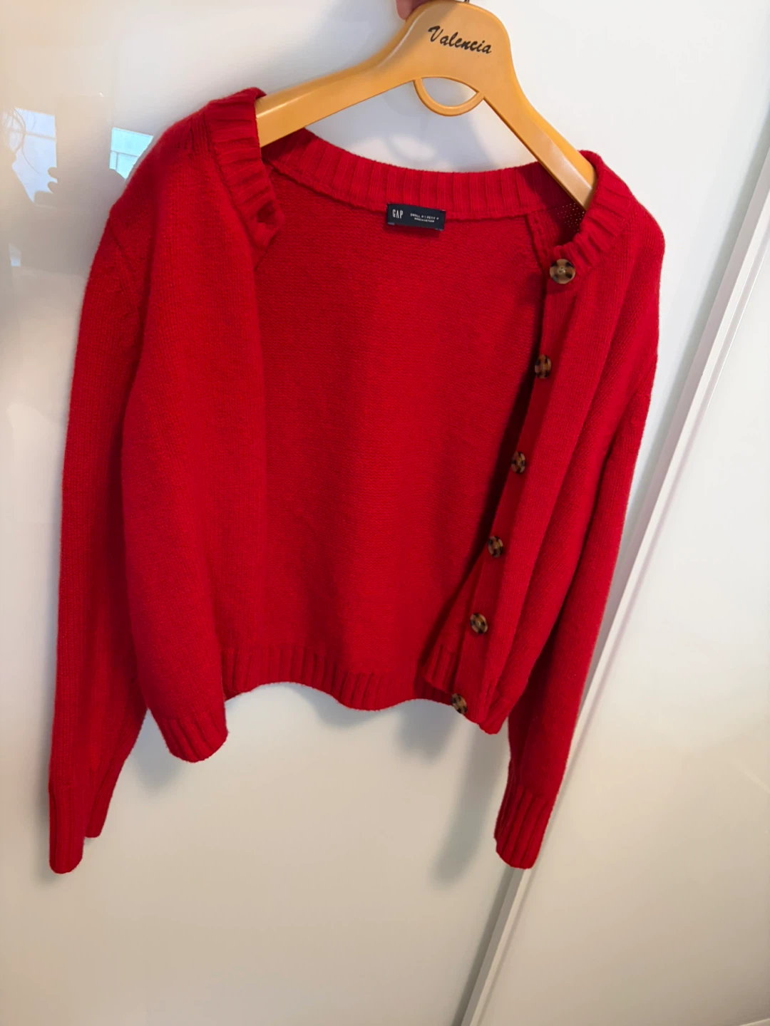 GAP Red Button-Up Cardigan - Size Small Petite - photo 5
