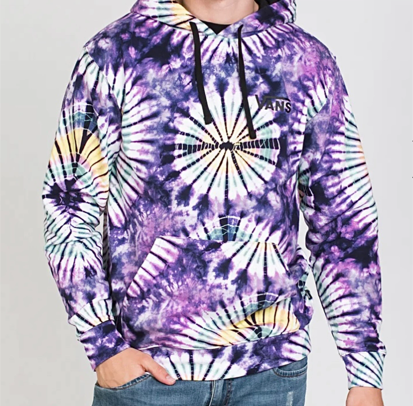 Vans Hoodie Mens/Boys Tie Dye Hooded Sweatshirt NEW - photo 2