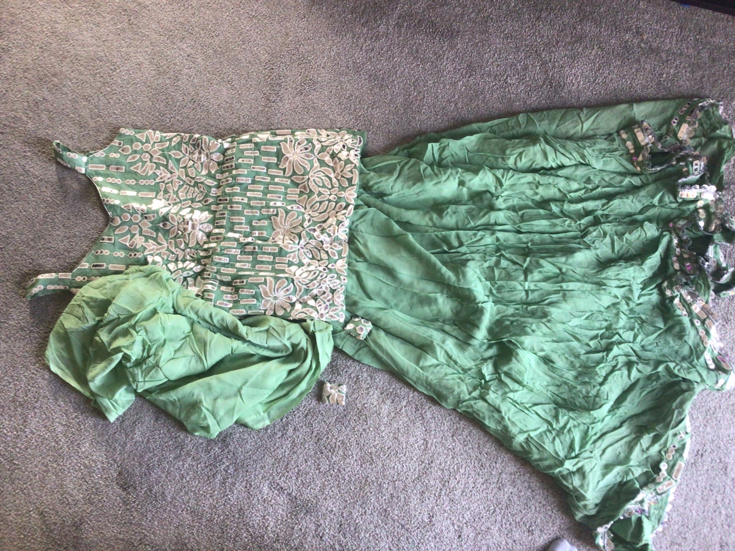 Green Embellished Dress