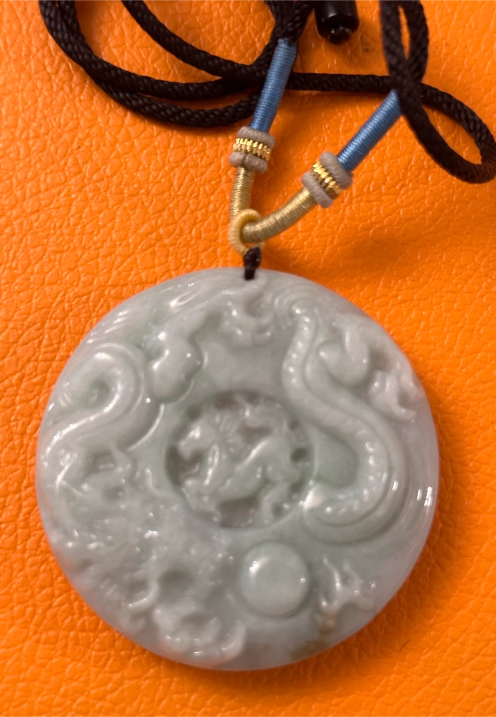 Carved Jade Unisex Pendant with Dragon Design - photo 3