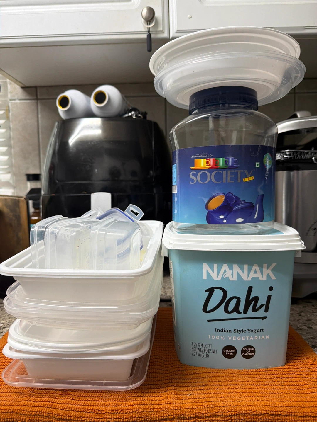 Nanak Dahi Indian Style Yogurt Container & Society Yogurt Jar