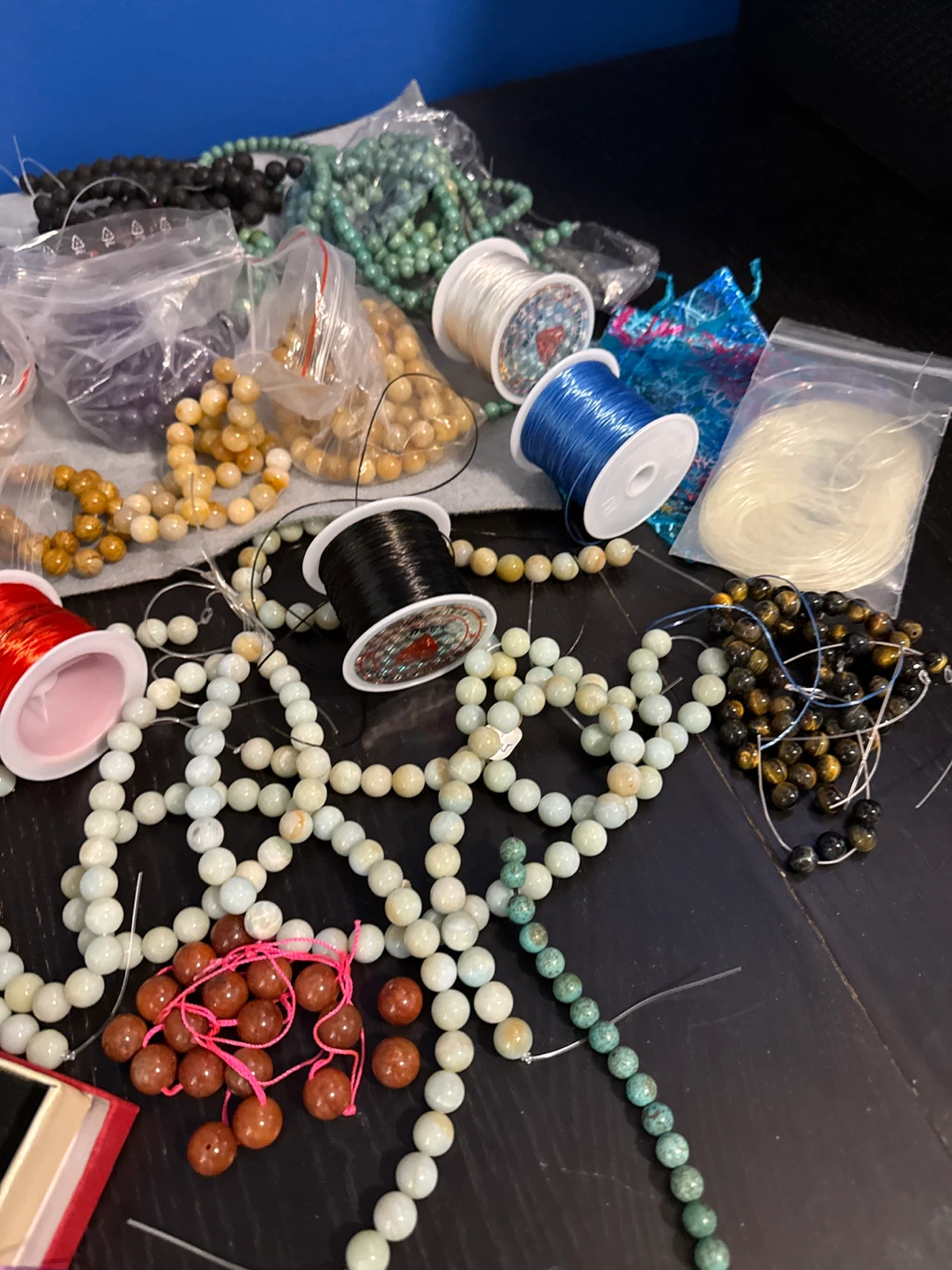 Assorted Gemstone Beads and Jewellery Making Supplies - photo 4