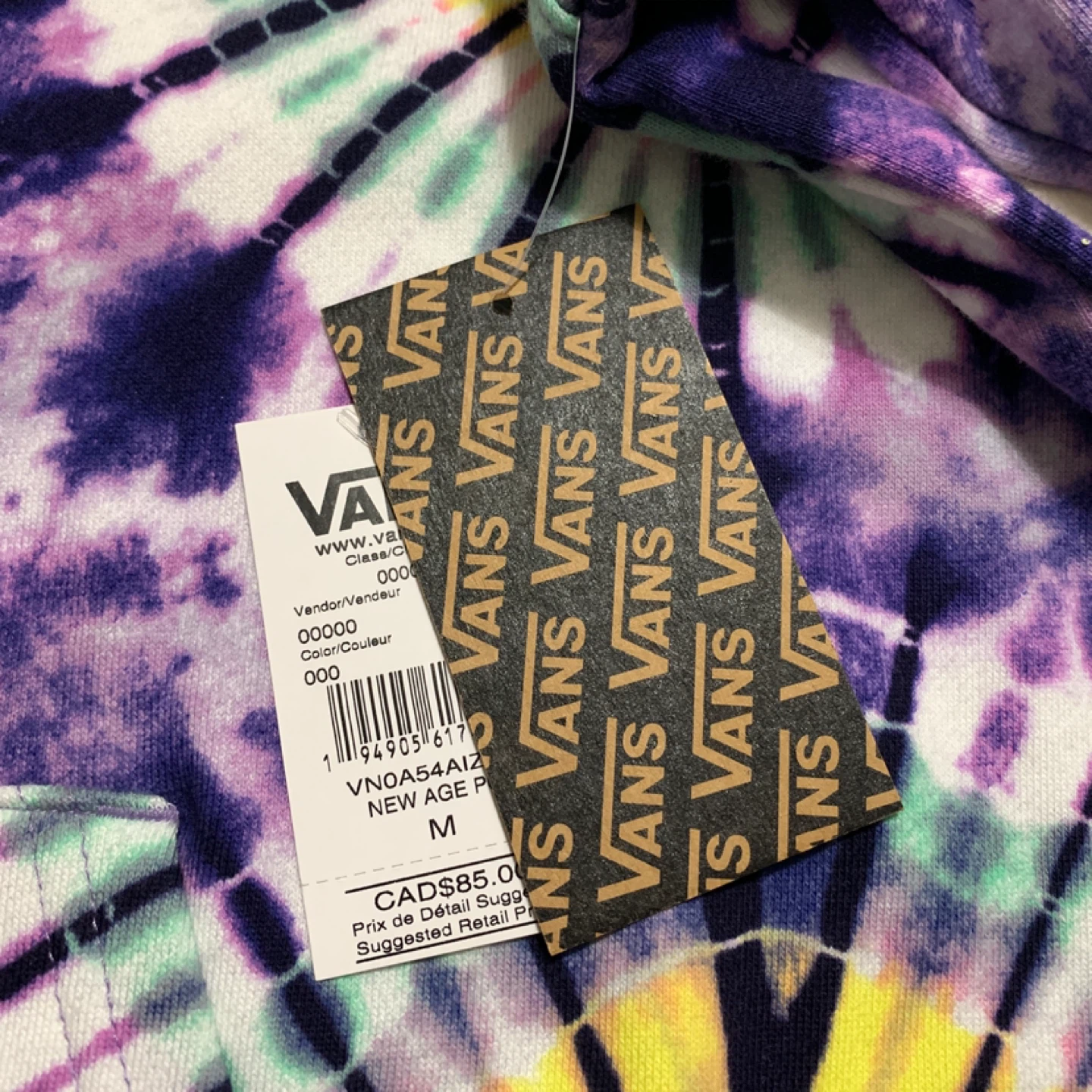 Vans Hoodie Mens/Boys Tie Dye Hooded Sweatshirt NEW - photo 5