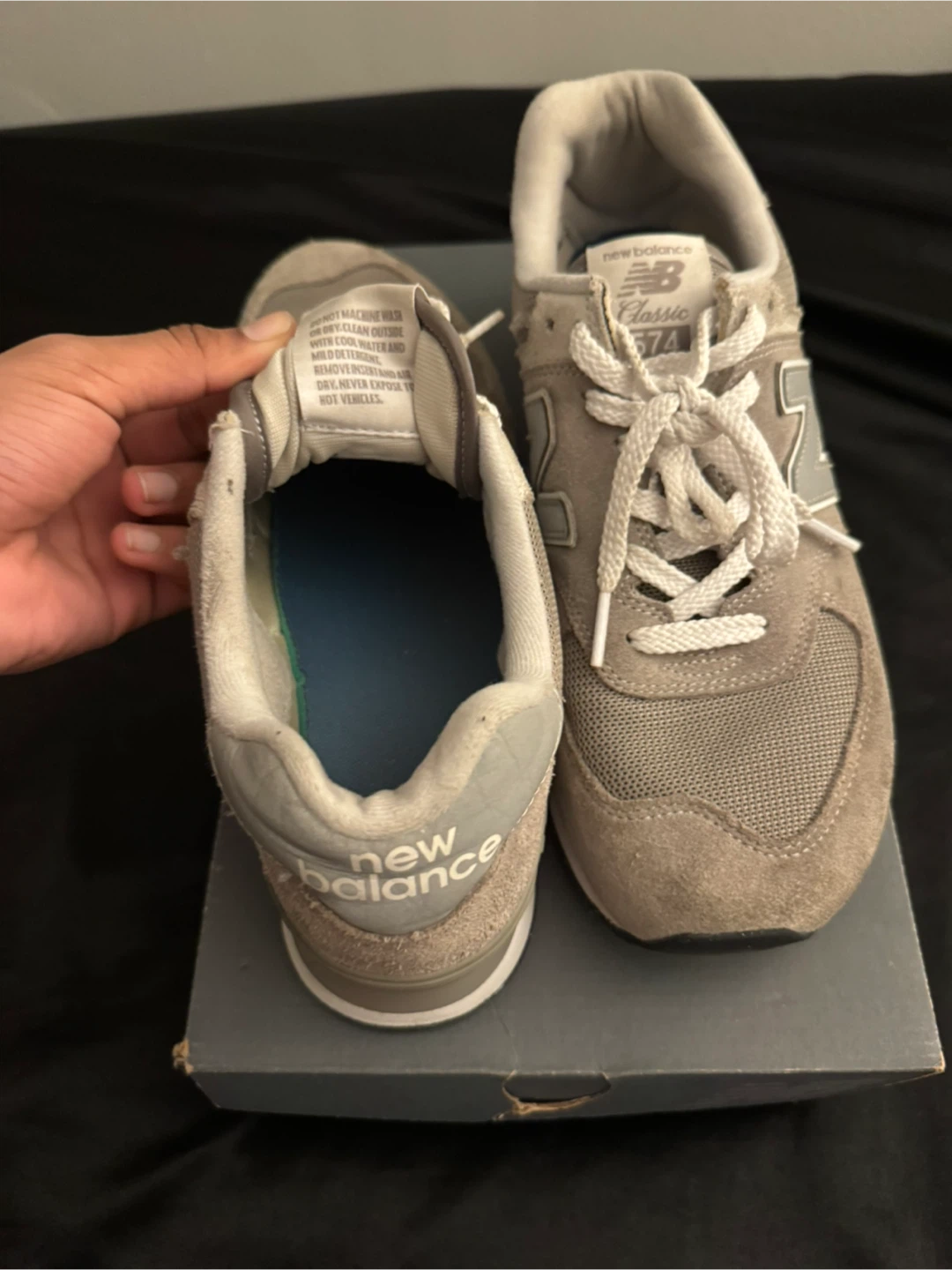New Balance 574 Classic Grey Suede & Mesh Sneakers - photo 2