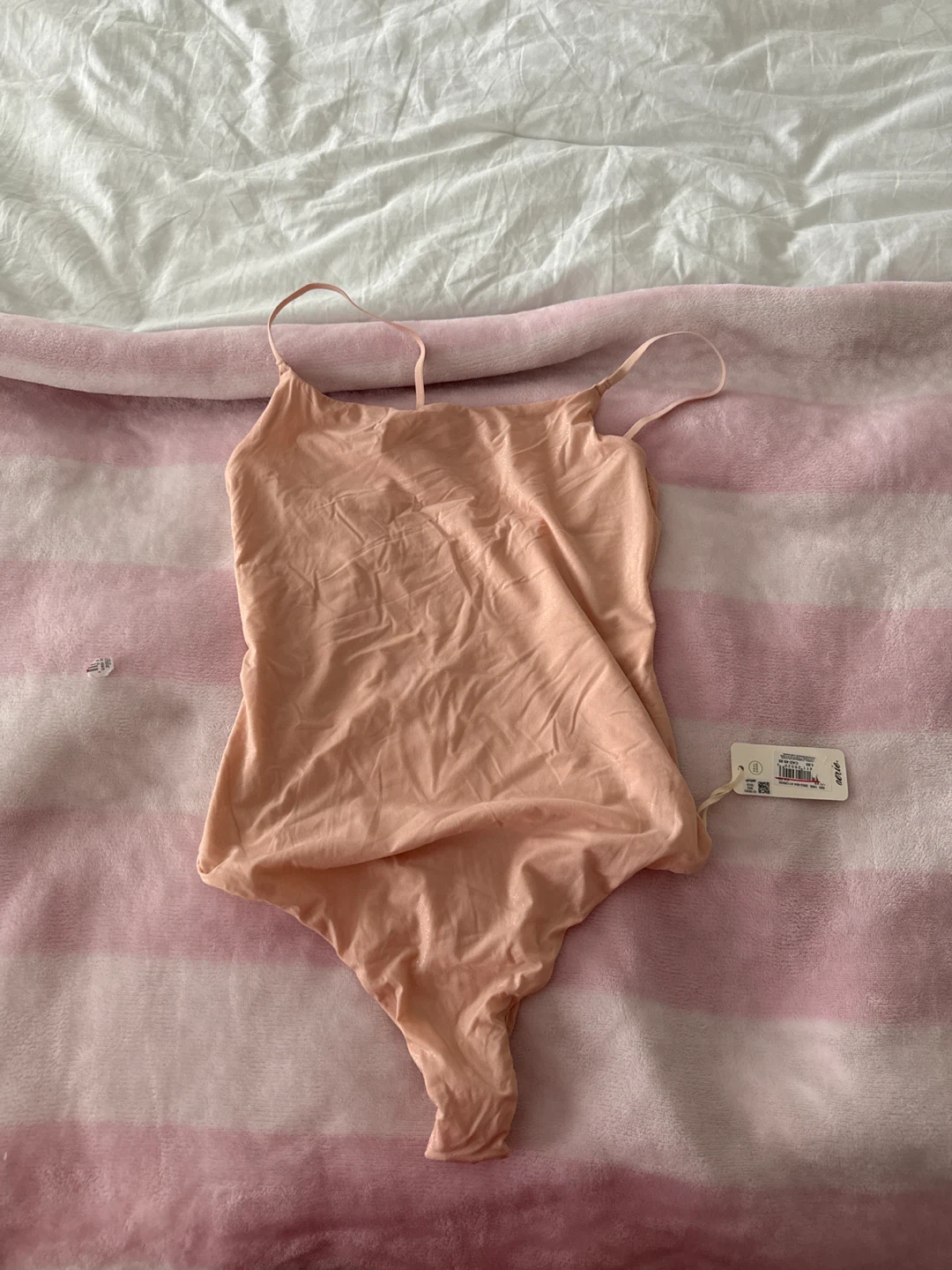 Aerie Smoothz Bodysuit XS Peach