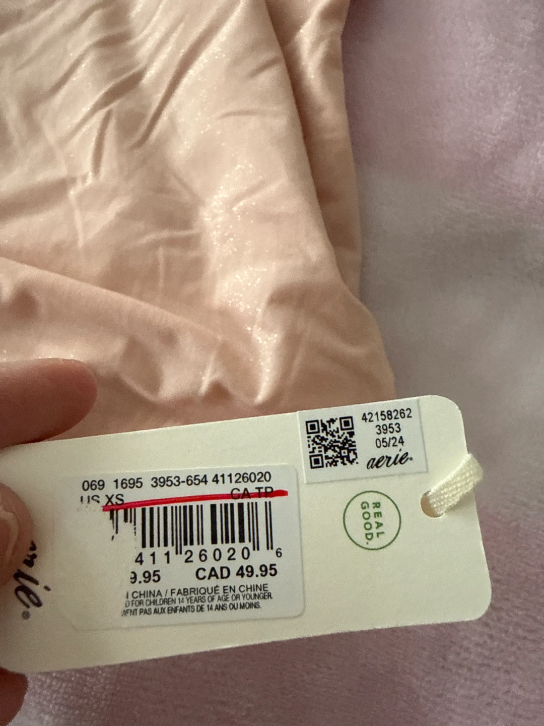 Aerie Smoothz Bodysuit XS Peach - photo 2