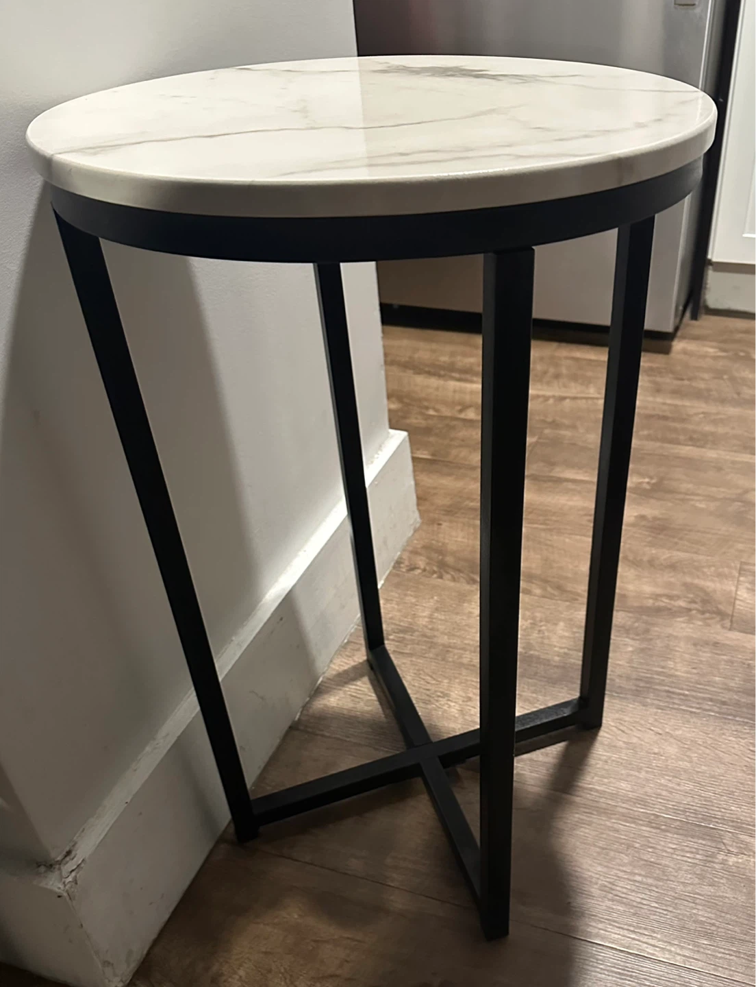 Round Marble Top Side Table