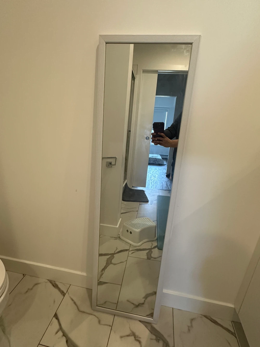 White Framed Full Length Mirror