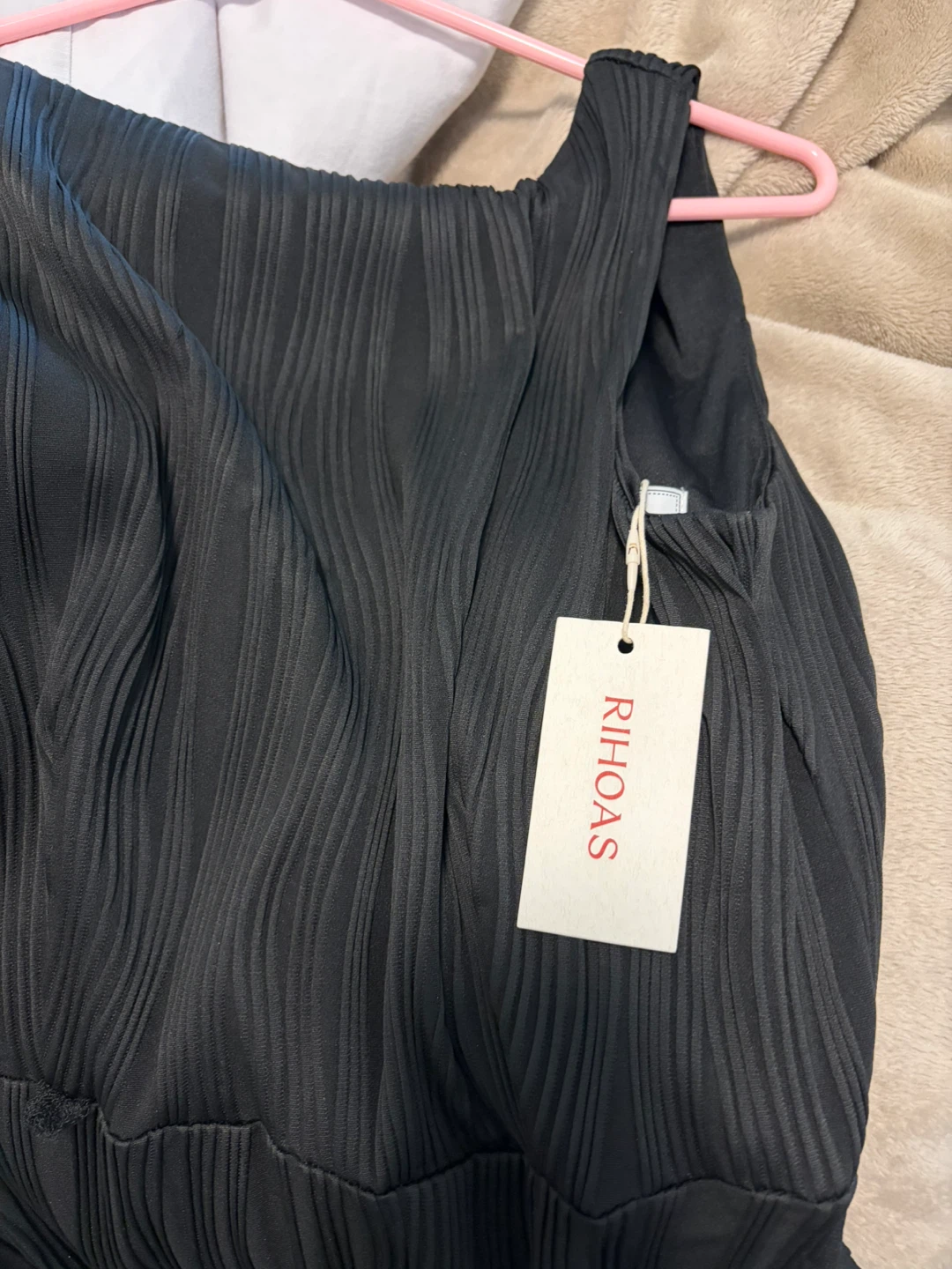 RIHOAS Black Textured Sleeveless Dress - Size S - photo 4