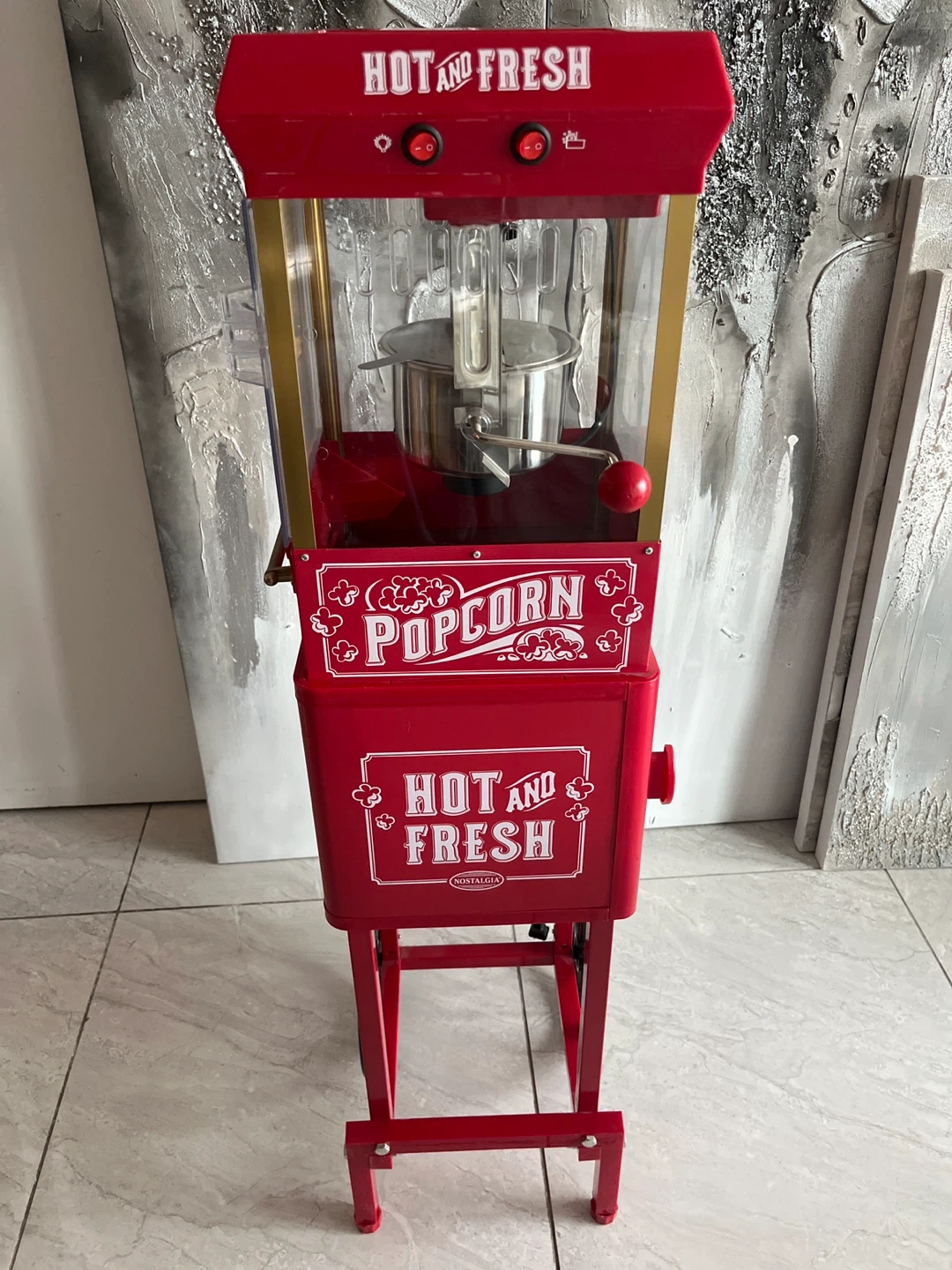 Nostalgia Red Popcorn Cart - photo 2