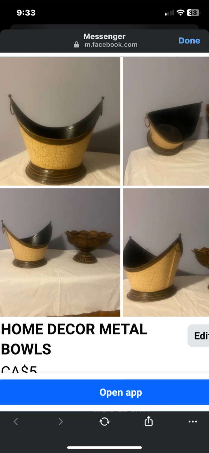 Home Decor Metal Bowls