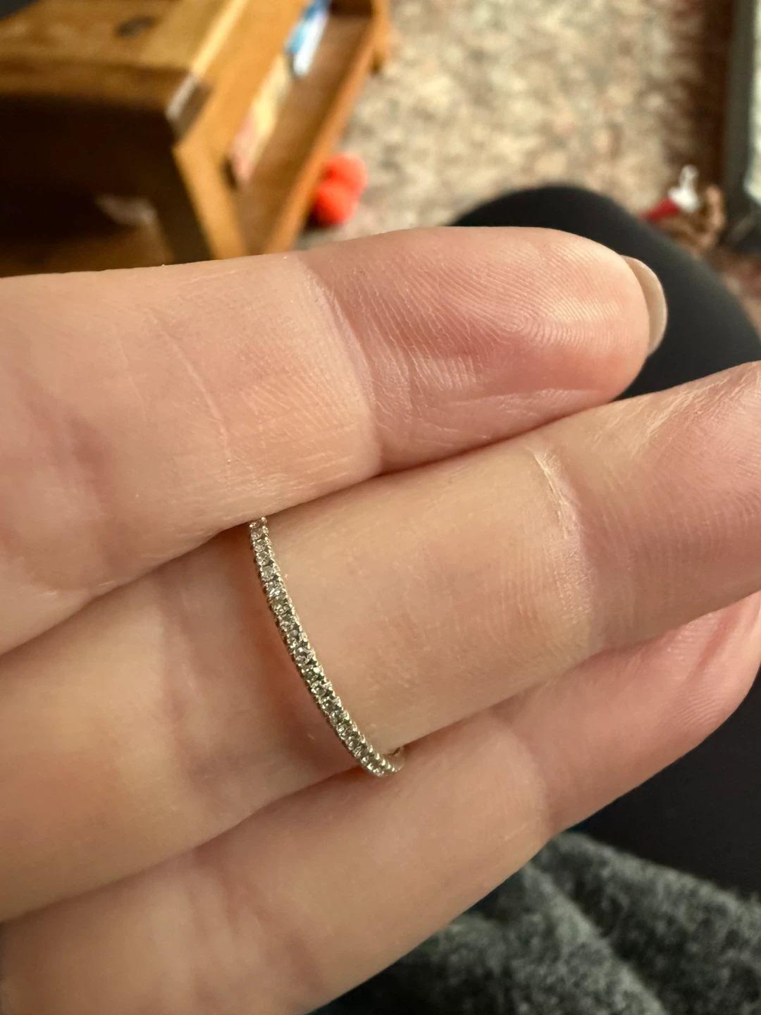 10k Stackable Diamond Band Ring