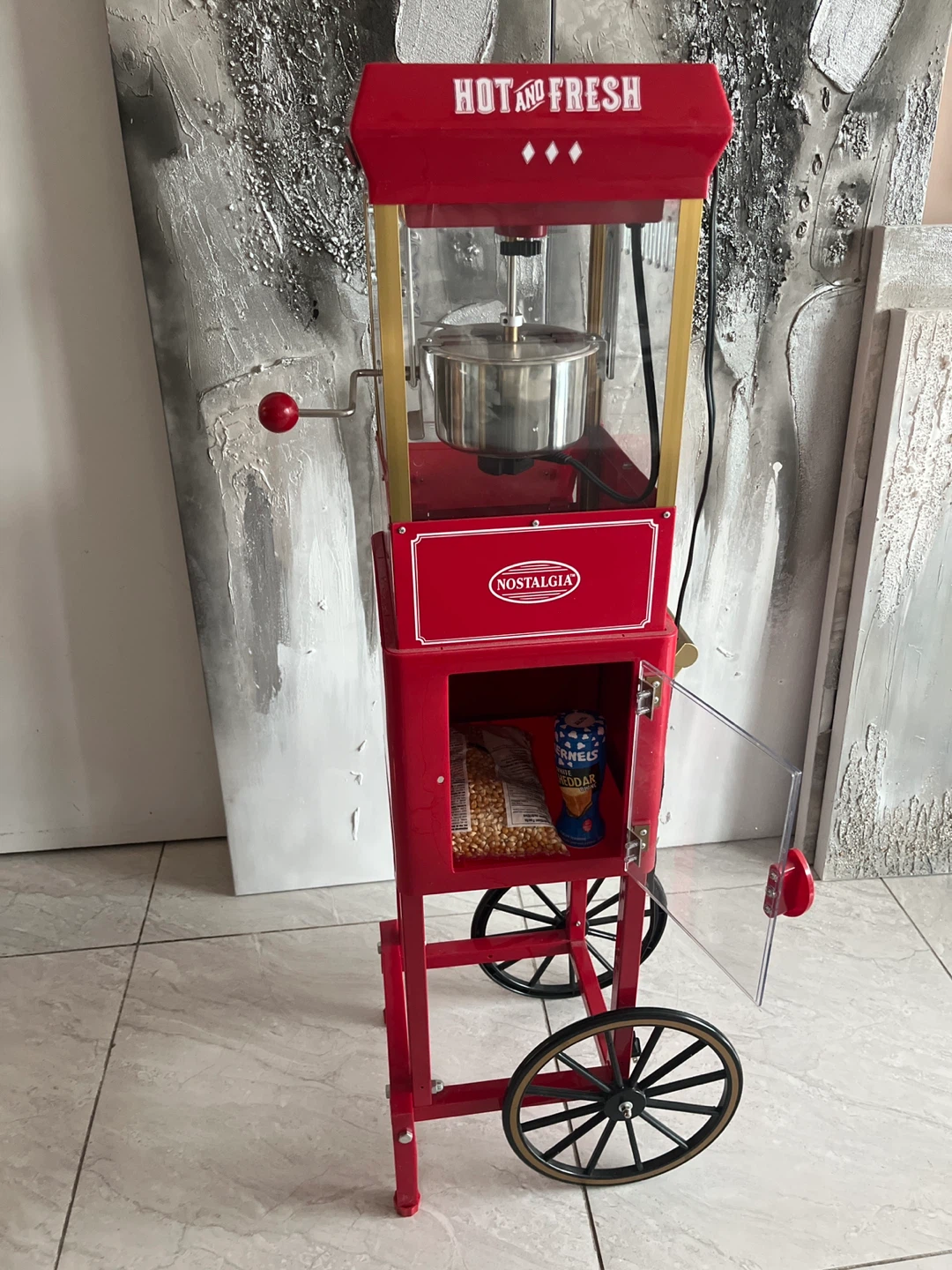 Nostalgia Red Popcorn Cart - photo 3